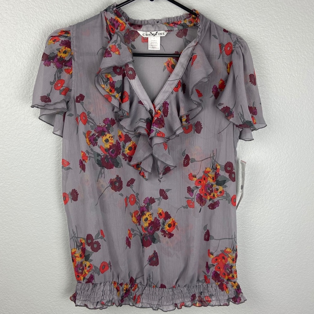 Christine V NEW Floral Blouse NWT